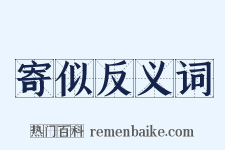 寄似反义词是什么意思的图片